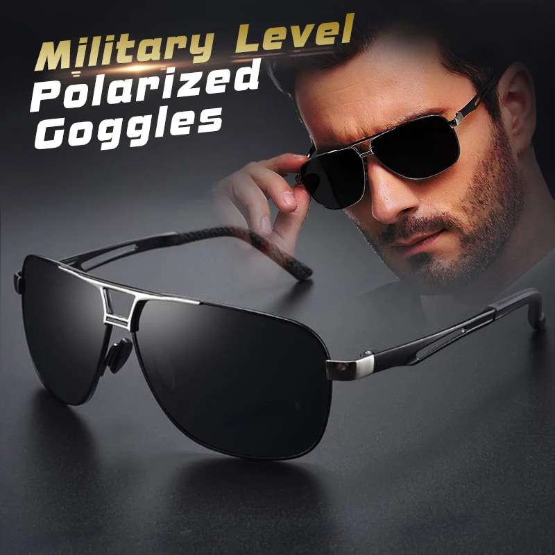 

Top Aluminum Magnesium Square Polarized Photochromic Sunglasses Men Sun Glasses Military Safety Driving Oculos De Sol Masculino