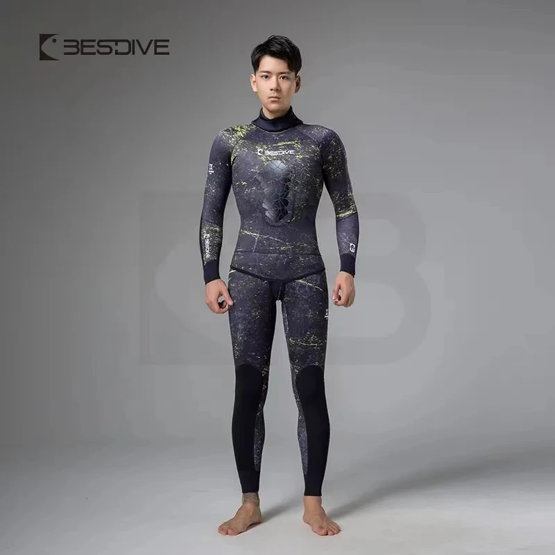 Bestdive Men's Spearfishing Wetsuit 1.5mm/3mm Neoprene 2-piece Camouflage  Scuba Diving Suit Full Body Warm Hooded For Freedi - Photo Studio Kits -  AliExpress