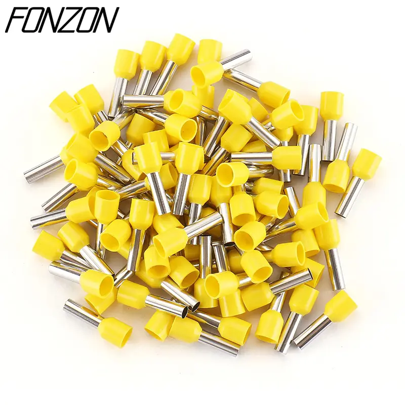 100PCS/pack insulated wire crimp terminals E0508 1008 1508 7508 2508 tubular pressure wire ferrule connectors pin-type connector - Image 6