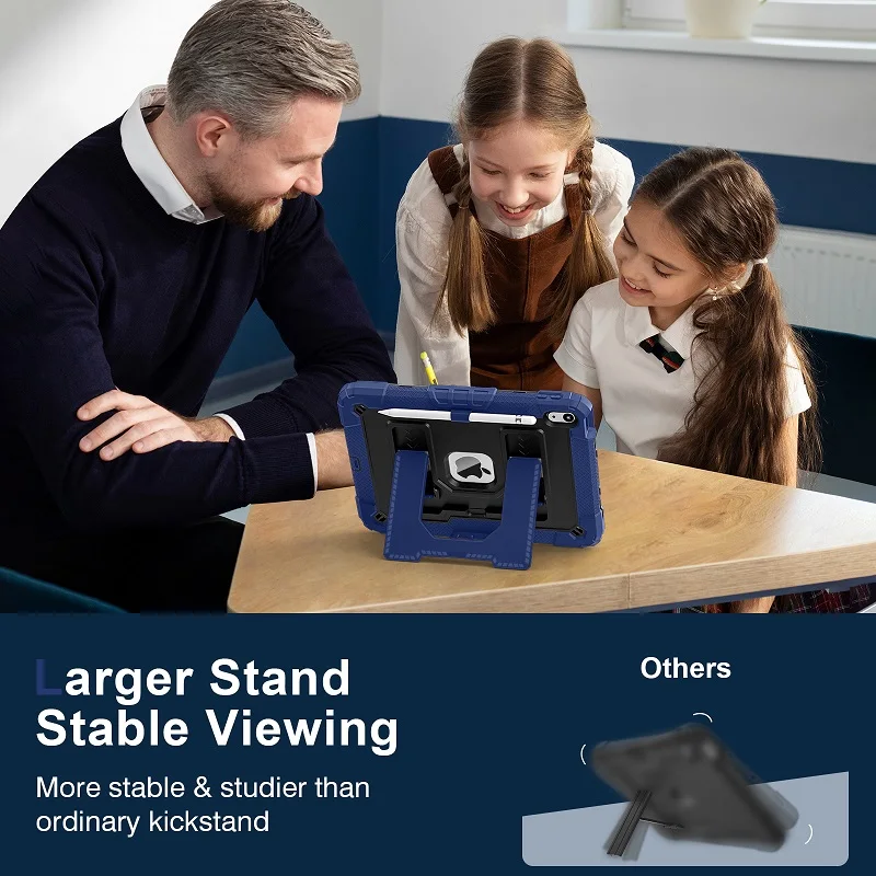 Shockproof Safe PC Silicone Hybrid Stand Tablet Cover