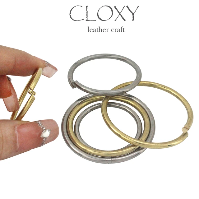 2pcs Brass/stainless Steel Lock O Ring Key Ring Loop Quick Release Keychain  Loop Split Rings Leather Garment Accessories - AliExpress