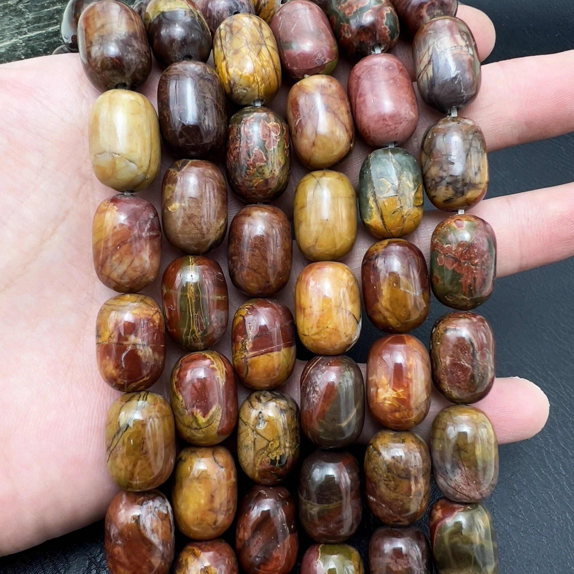 

_ Picasso Jaspers Barrel Nugget Beads для изготовления ювелирных изделий своими руками