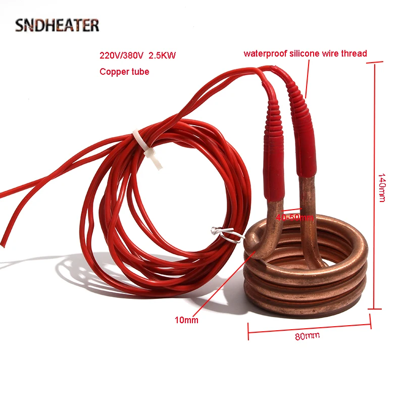 Description Picture 3 of itemSNDHEATER Water Distiller Heater 2500W/3000W/4500W Electric Heating Element 220V/380V Spiral Heat Coil 80*140mm for Water Bucket