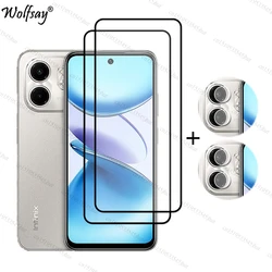 Enhanced Tempered Glass Full Screen and Lens Protector for Infinix Smart 9 HD (2 Glass and 2 Lens)