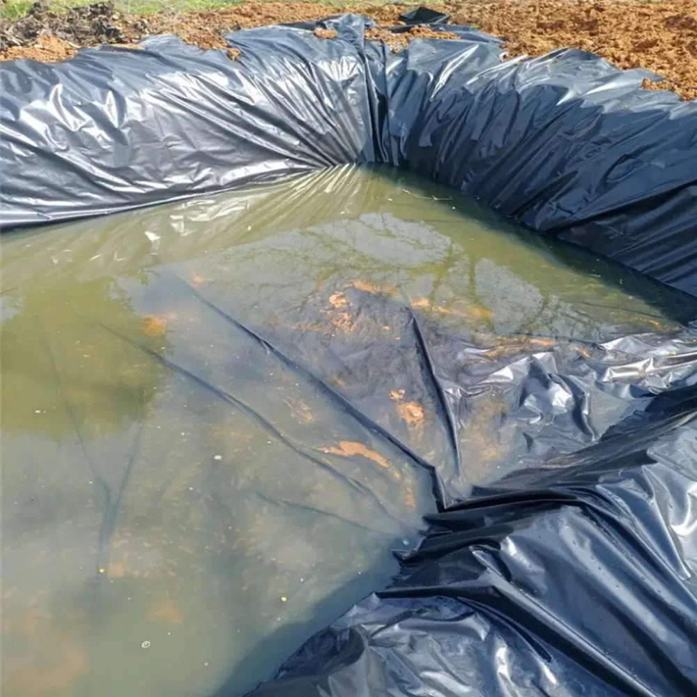 Bâches Souples pour Bassin HDPE Doublure D'étang Noir Membrane de