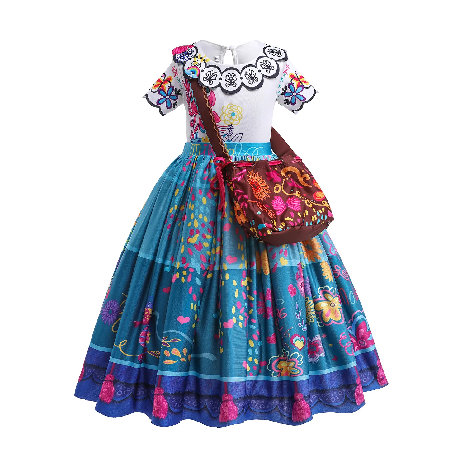 Women's Costumes Encanto Kids Isabel Dress Toddler Mirabel Costume Girls Ruffles Princess Dresses Halloween Party Role Play Clothing pirate costume women