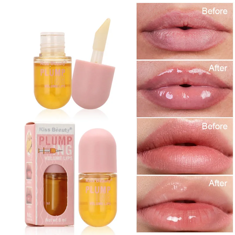 Long Lip Plumper Oil Lasting Instant Lip Sleeping Mask Serum Collagen Volume Increases lip makeup,lip plumper