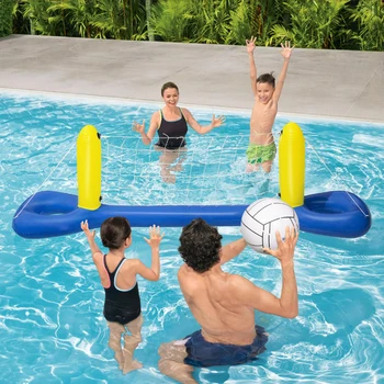 ZK30 Inflatable Water Net Mattress Parent Child Volleyball Basketball Ball Water Net Mattress Sports Games Circle Float Beach 2