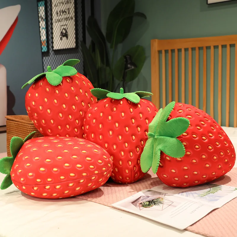 Soft Plush Pillow Strawberry Plush Plants Strawberry Soft Toy Strawberry Pillow Stuffed
