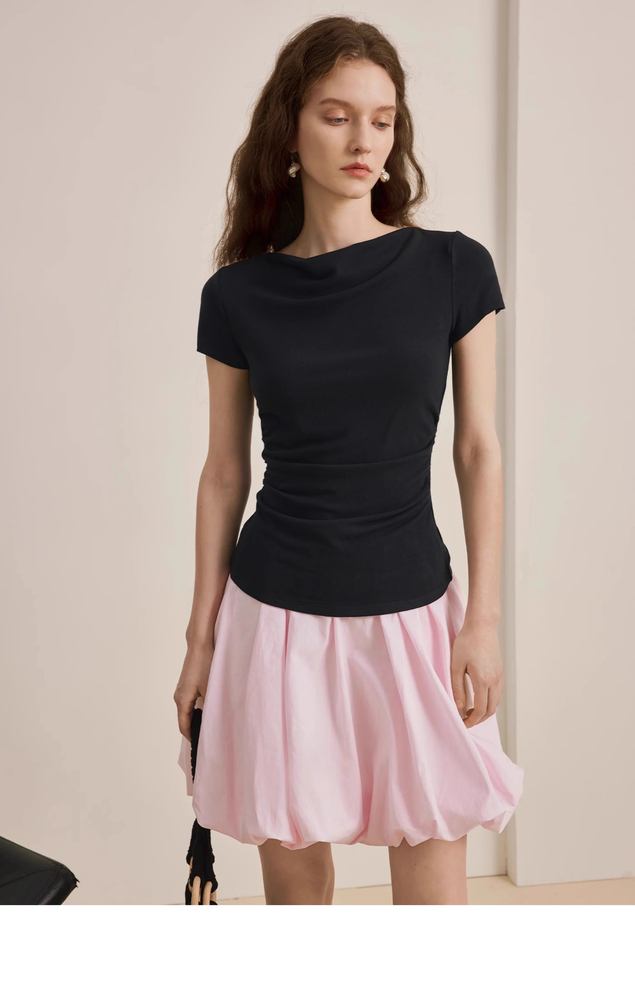 AEL Elegantes Kurzarm-Top für Damen, Sommermode, französischer Stil, schmale Passform, Hemd-Design, Freizeitkleidung – Detail 19