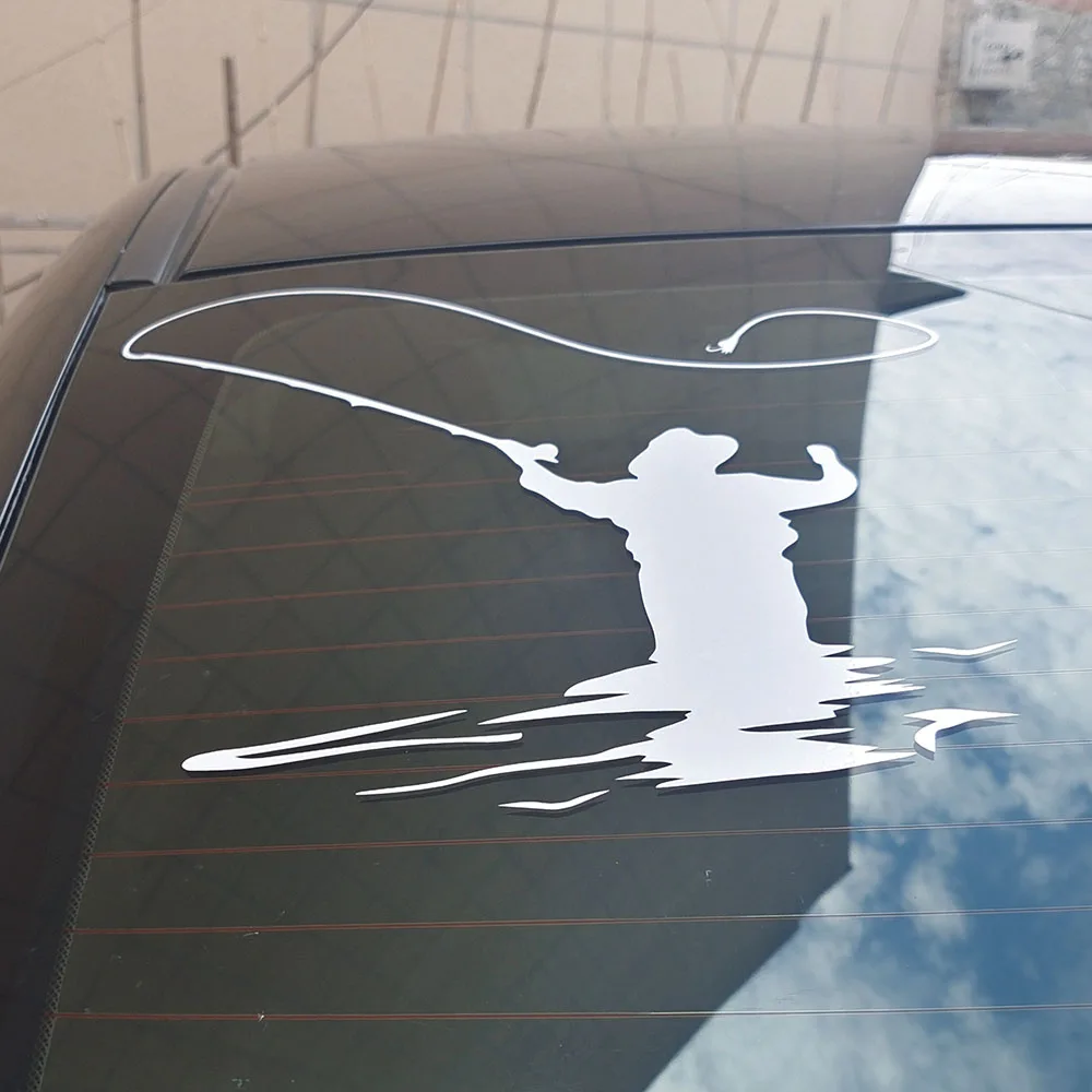Yjzt Fly Fishing High Quality Window Decoration Vinyl Decal Car Sticker  Black/silver 13a-0238 - Car Stickers - AliExpress