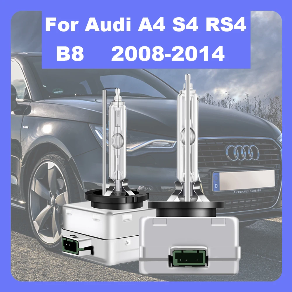 2pcs D3S Xenon HID Headlight Bulbs fit for Audi A4 S4 RS4 B8 2008-2014 4300K 5000K 6000K 8000K 10000K 120000K 35W Auto Lamp
