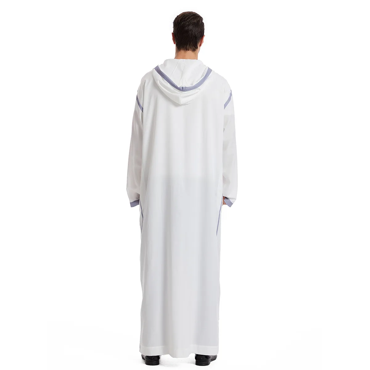 Muslim Jubba Thobe Clothes Men Hoodie Ramadan Robe Kaftan Abaya Dubai Turkey Islamic Clothing Male Casual Loose Robe