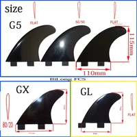 BiLong FCS Surfboard Fins Tri Quad Five Fin a Set Nylon + Fiber  Hot Sell surf Fin  Paddle Board  wakeboard 2