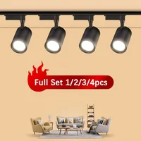 Full Set Led Track Light Spot Light Fixture 12/20/30/40W Track Lighting Rail Spot Led Track Lamp For Living Room Clothing Store 1