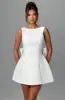 113291-3be977.jpg Robe Courte Chic à Nœud Perlé pour Femme, Mini-Robe Décontractée Dos Nu, Blanc, Noir, Rose, pour Invitée de Mariage, Demoiselle d'honneur, Anniversaire, Été