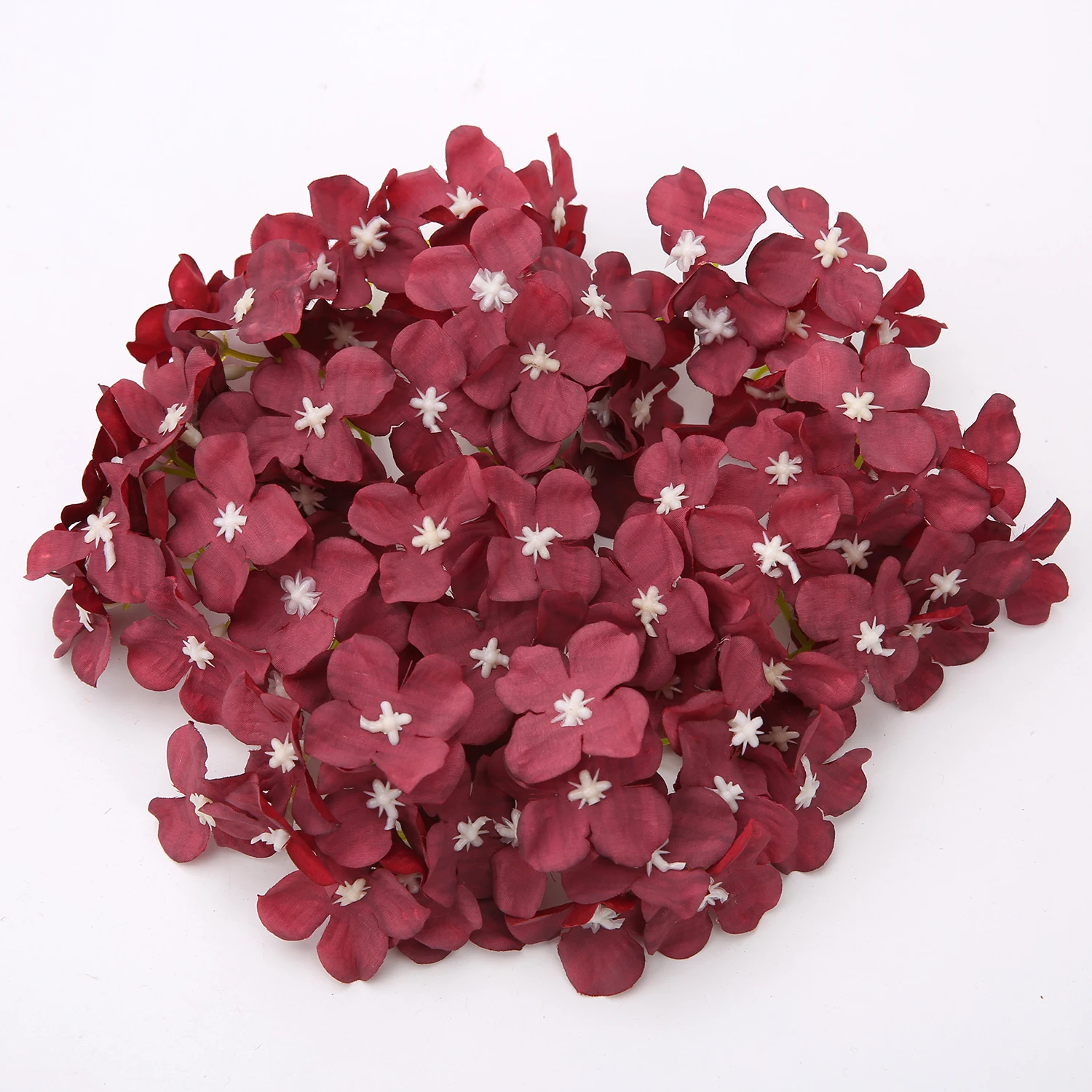 Set of 10 Artificial Hydrangea Flowers for Decoration and Crafting