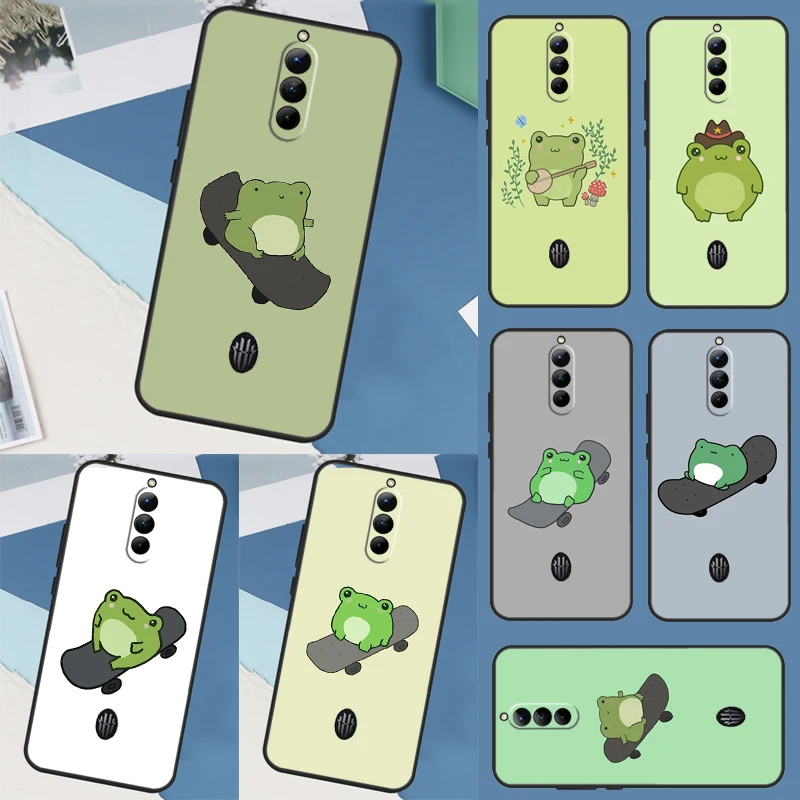 Frog Skateboard Cute Kawaii Per Zte Red Magic 8 Pro Plus Custodia Per Nubia Redmagic 6 7 Pro 5G 5S 6R 6S 7S Pro Soft Cover