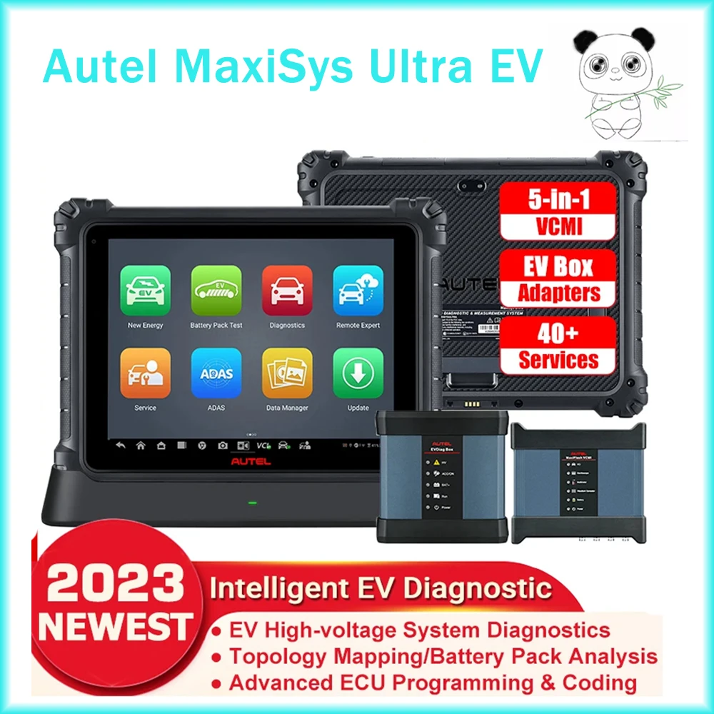 Autel Maxisys Ultra Ev Scanner Evdiag Kit Sistema Ad Alta Tensione E Analisi Del Pacco Batteria 5-In-1 Vcmi Intelligent Ev Diagnostic Tool