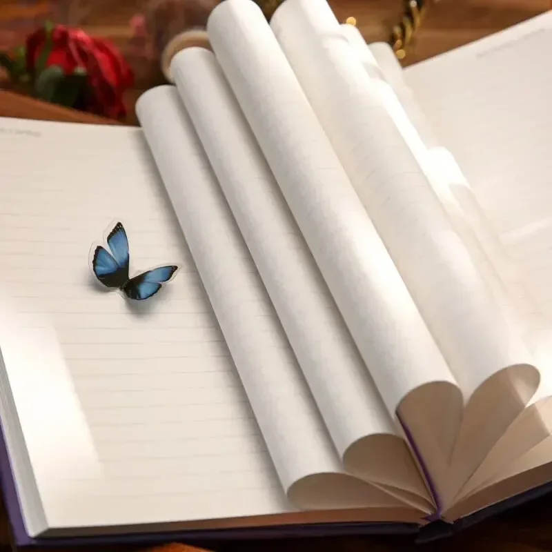 

Дорожная книга в стиле ретро, многоцветная бумага, Офисная Серия 1970s, дневник с изображением бабочки, ручной дневник