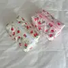 Storage Organizer Floral Puffy Quilted Makeup Bag Flower StrawberryPrinted Makeup Accessory Large Travel Cosmetic Bag 3