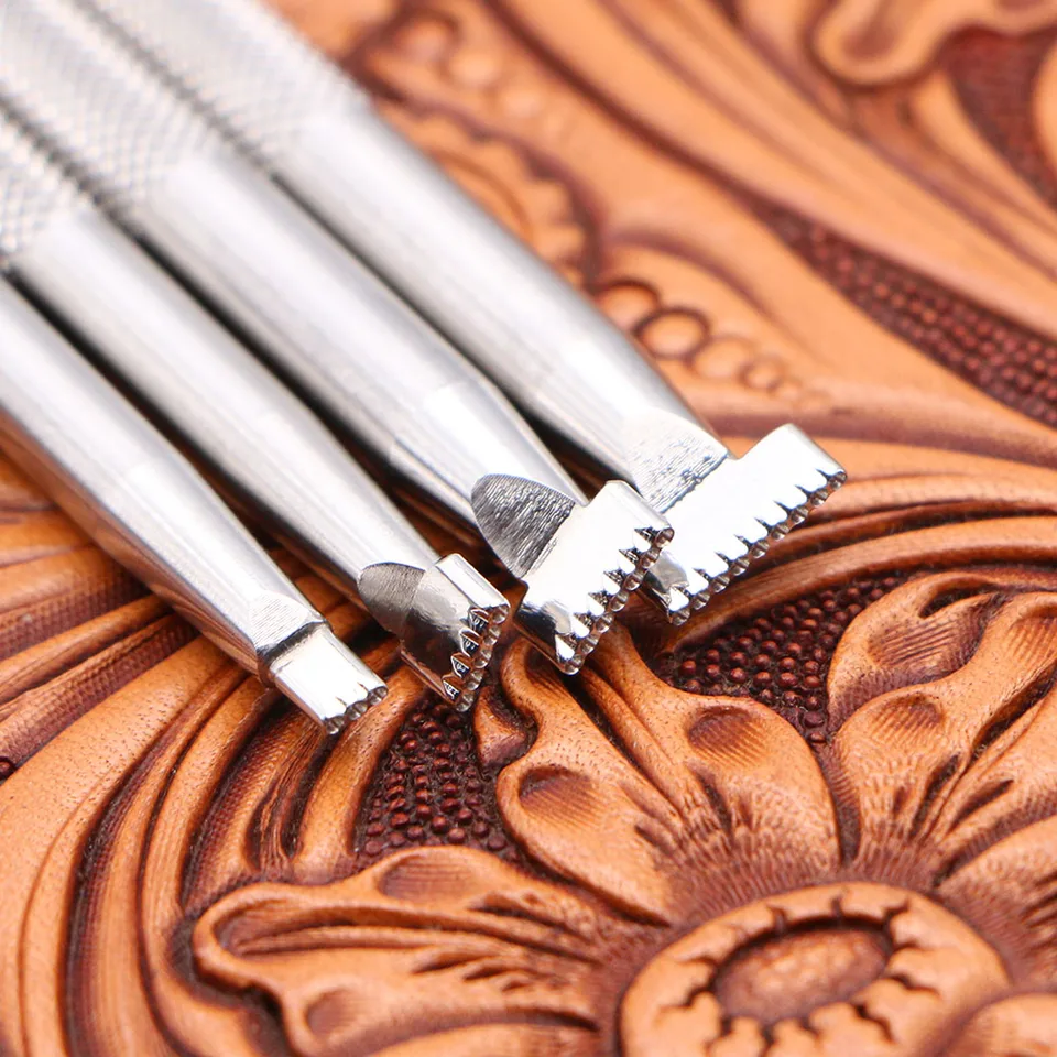 Leather Work Stamping Tool Background Row of dots Pattern S051