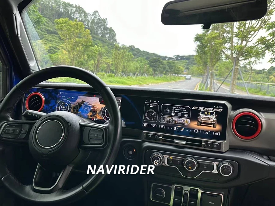 12.3inch+12.3inch Carplay Car Radio For JEEP WRANGLER 2018-2022 LCD Android Dual