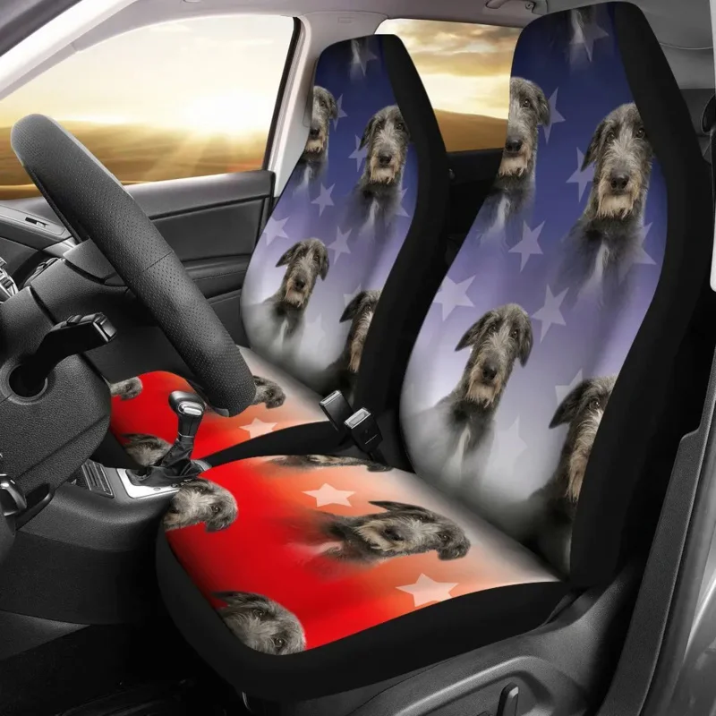 

Scottish Deerhound Dog Print Covers Set 2 Pc, Car Accessories Cover