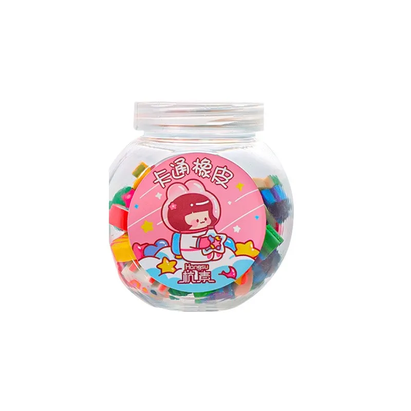 Pencil Eraser Rubber 50/100Pcs Kawaii Animal Fruits