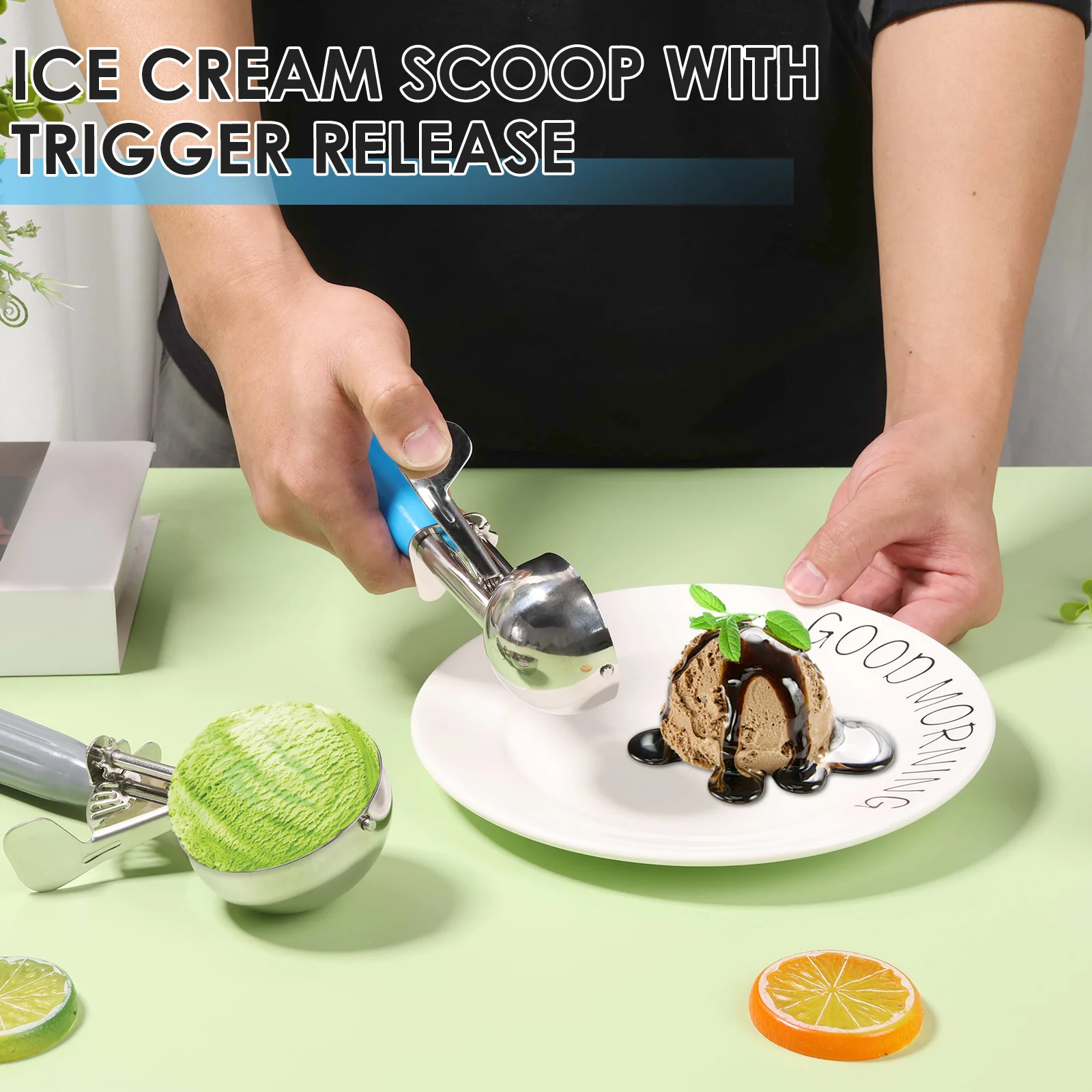 Ice Cream Spoonper Digging Spoon Kitchen Ice Cream Cookie Cupcake Muffin Meatbal Fruit Scoop Household Kitchen Supplies Gadget