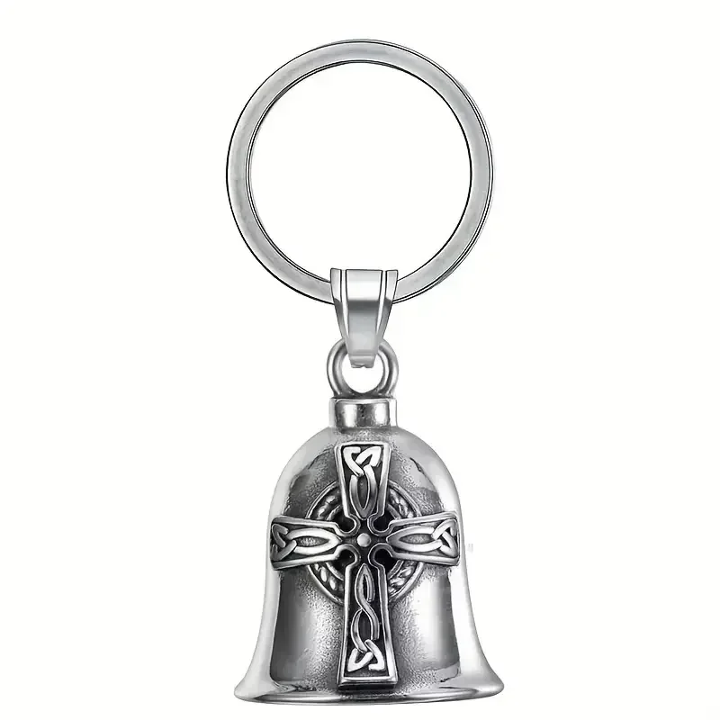 Lion King Pendant and Keychain with Uniquely Carved Bell - Retro Design