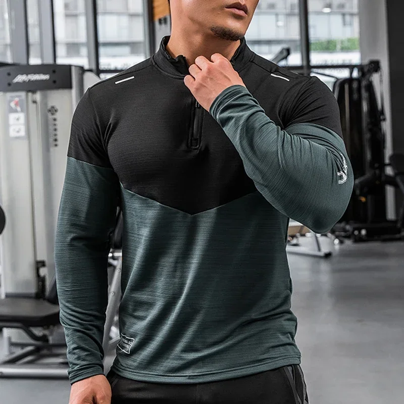 Compression T Shirt Sport T Shirt Running T Shirts Fitness Clothes Mens Gym Compression Shirt Long Sleeves Running Clothes