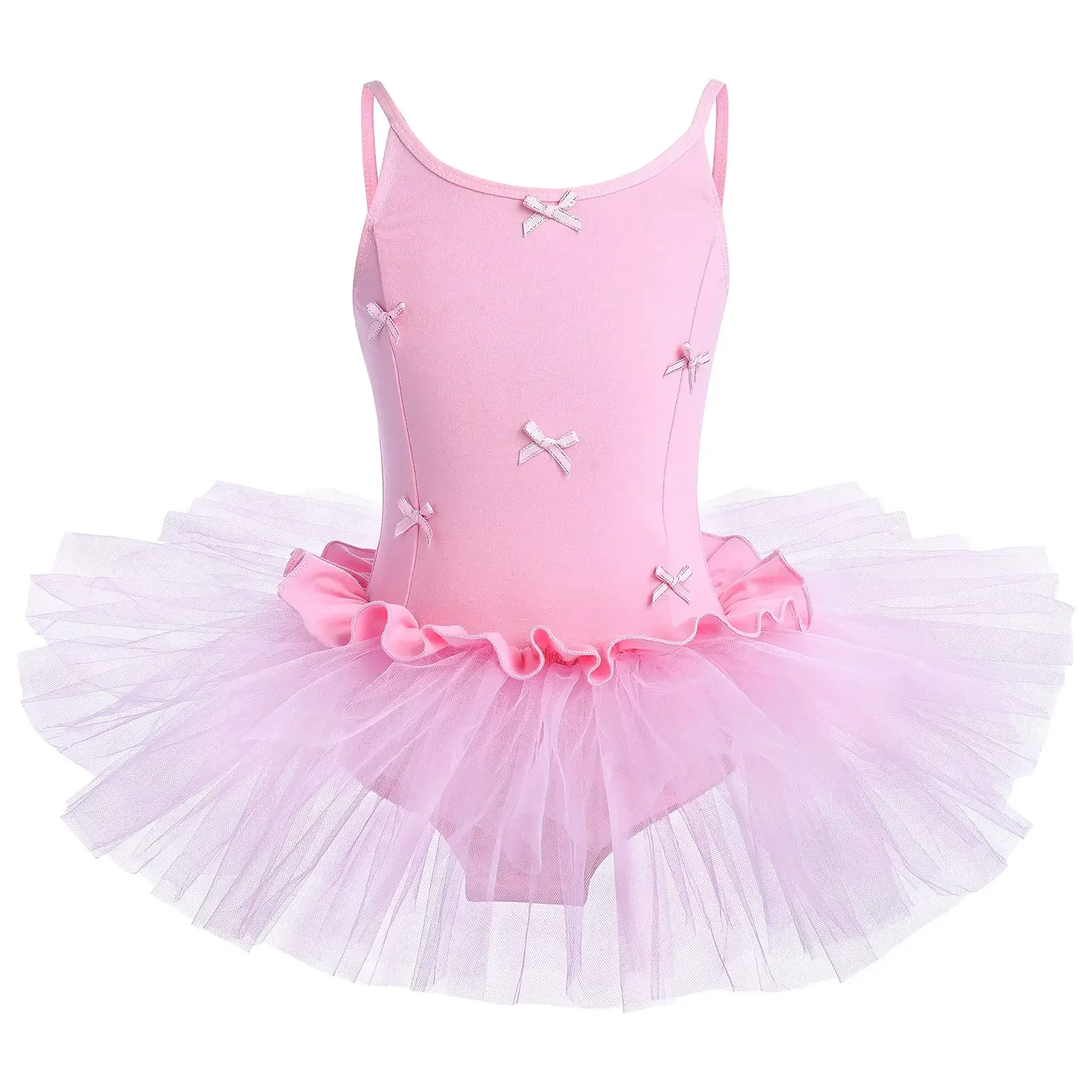 Kids Girls Ballet Dance Dress Camisole Bowknot Gymnastics Leotard Tutu Skirt Ballerina Dancewear Children Performance Costumes ballet dress,girls dance costumes