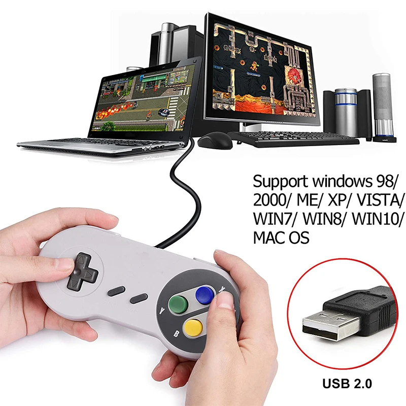  е USB Ʈѷ  ̽ƽ Ʈѷ ٵ SNES  е/ 7/8/10/ ǻ  ̽ƽ