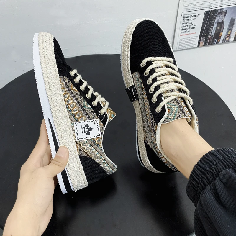 Fashion Canvas Sneakers Men Summer Casual Shoes For Male Breathable Walking Sneakers 6