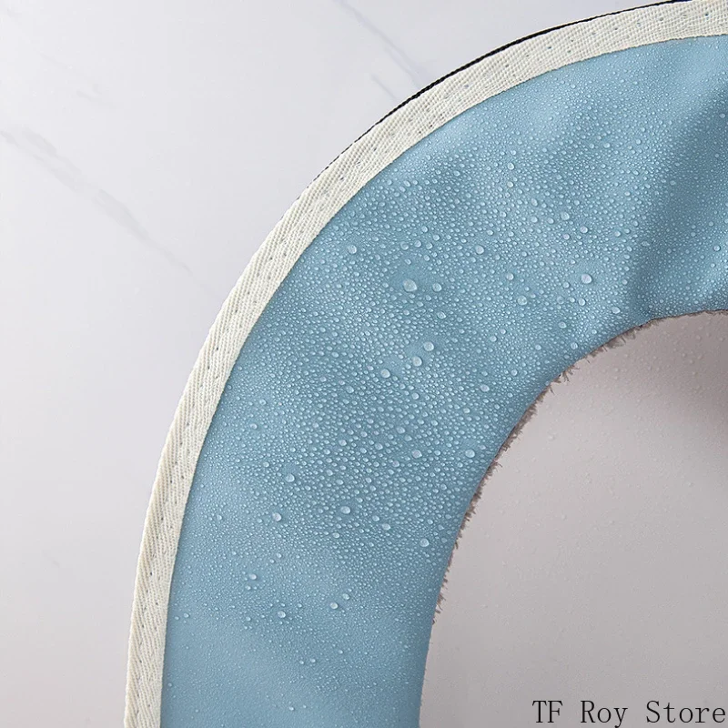 Peach Pattern Thickened Toilet Mat Universal Waterproof Zipper Embroidered Toilet Cover Home Toilet Seat Cushion Four Seasons 5