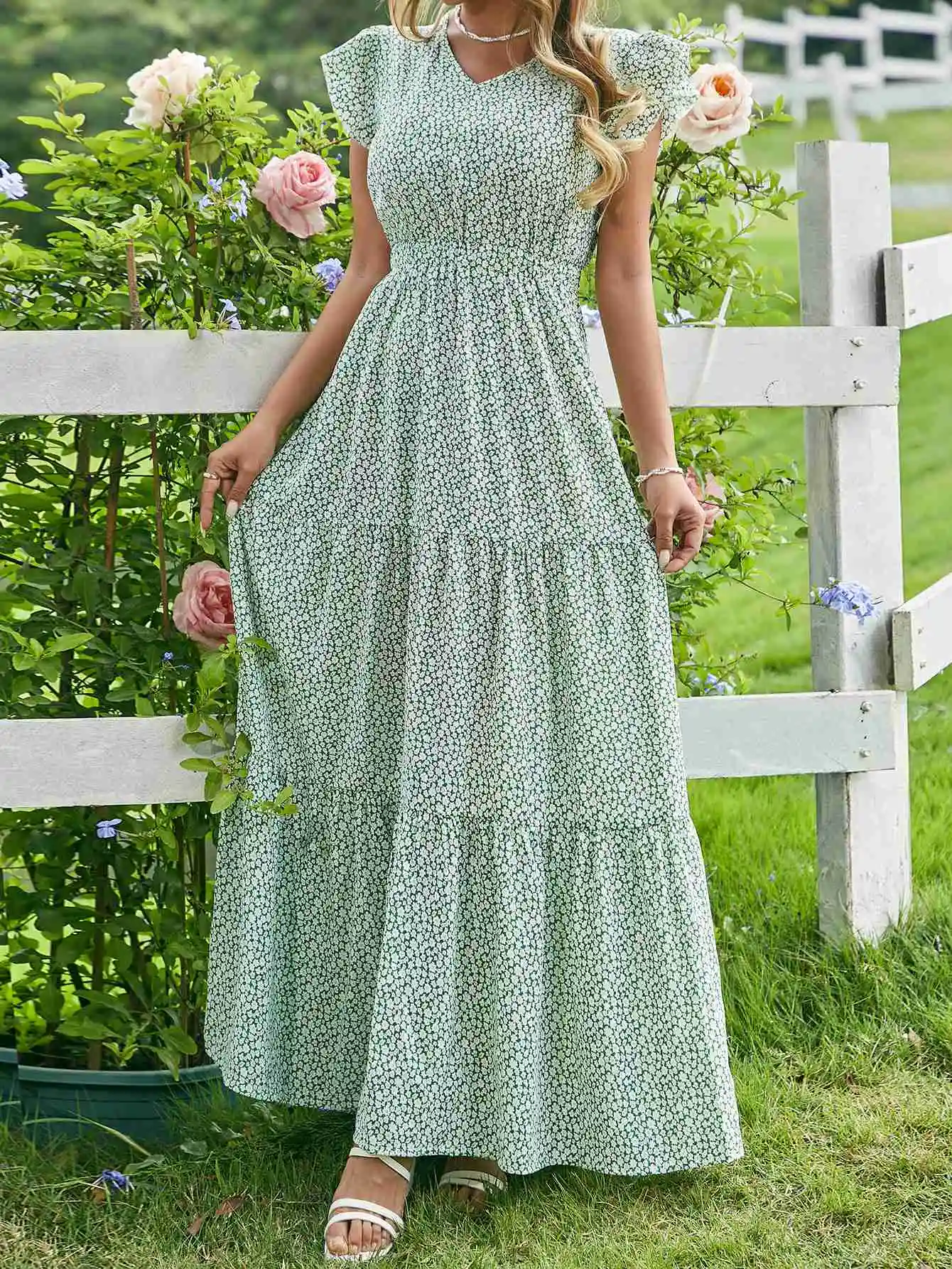 여성 캐주얼 프린트 섹시한 원피스, 홀리데이 비치 파티 원피스, 여름 패션