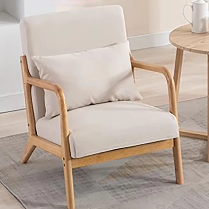 Spogliatoio Sedia Da Soggiorno In Legno Lounge Lazy Garden White Design Accent Chair Camera Da Letto Reading Mobili Per La Casa Furnitures