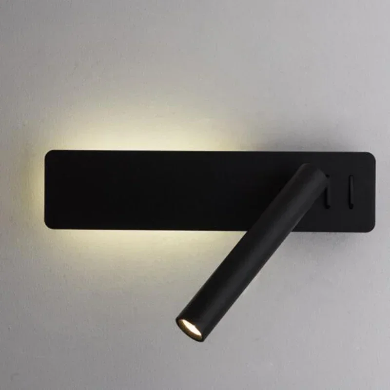 

LED Wall Lamp for Bedroom Hotel Headboard Reading Night Book Sconce Adjustable Rotation simple modern Home Decoration Spotlights