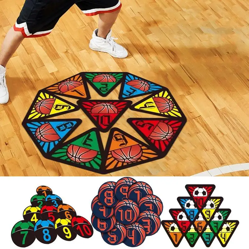 

Basketball Floor Markers Colorful Non Slip Flat Spot Markers Flat Number Dots For Team Sports Teaching Training Marker Field