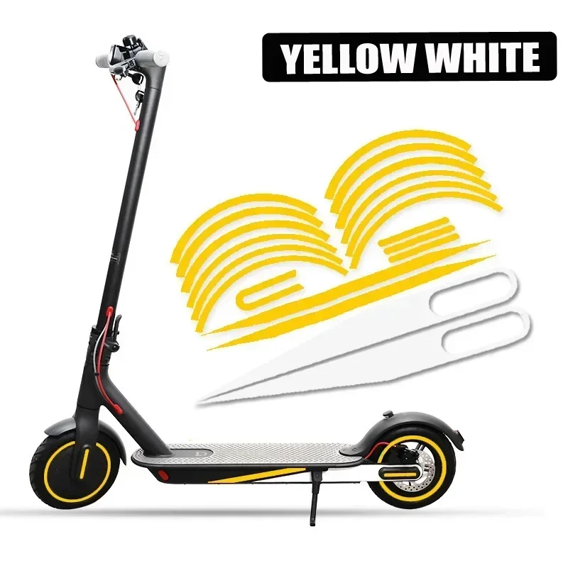 Scooter Accessories Night Riding Warning Strip Reflective PVC Decals For Xiaomi Mijia M365 Waterproof Modification Parts