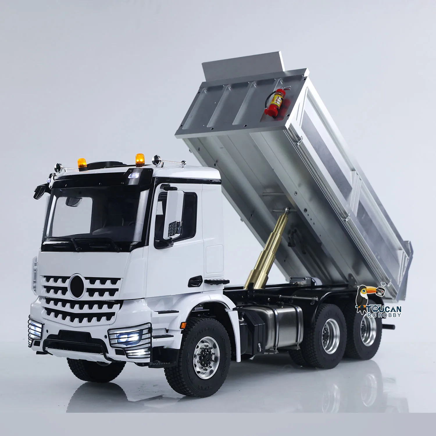 Toys 1/14 6x6 RTR Metal Chassis Hydraulic RC Dumper Truck Sound Light DIY Cabin TOUCAN Radio Control Car Model Vehicle for Boys 2