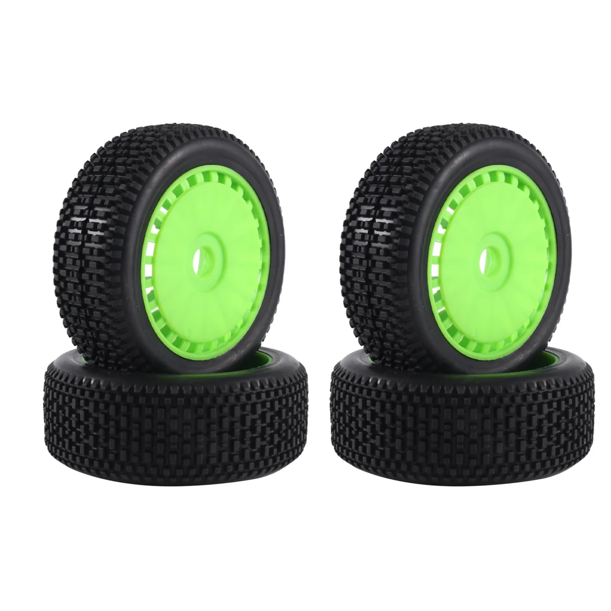 4 Cerchi E Pneumatici Da 17 Mm Per Auto RC Fuoristrada 1/8 – Preincollati Con Inserti In Schiuma - 2
