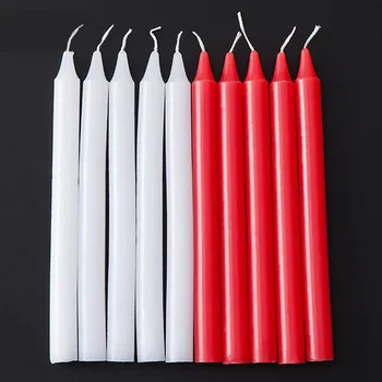 10pcs Household red and white candle general lighting candle 2