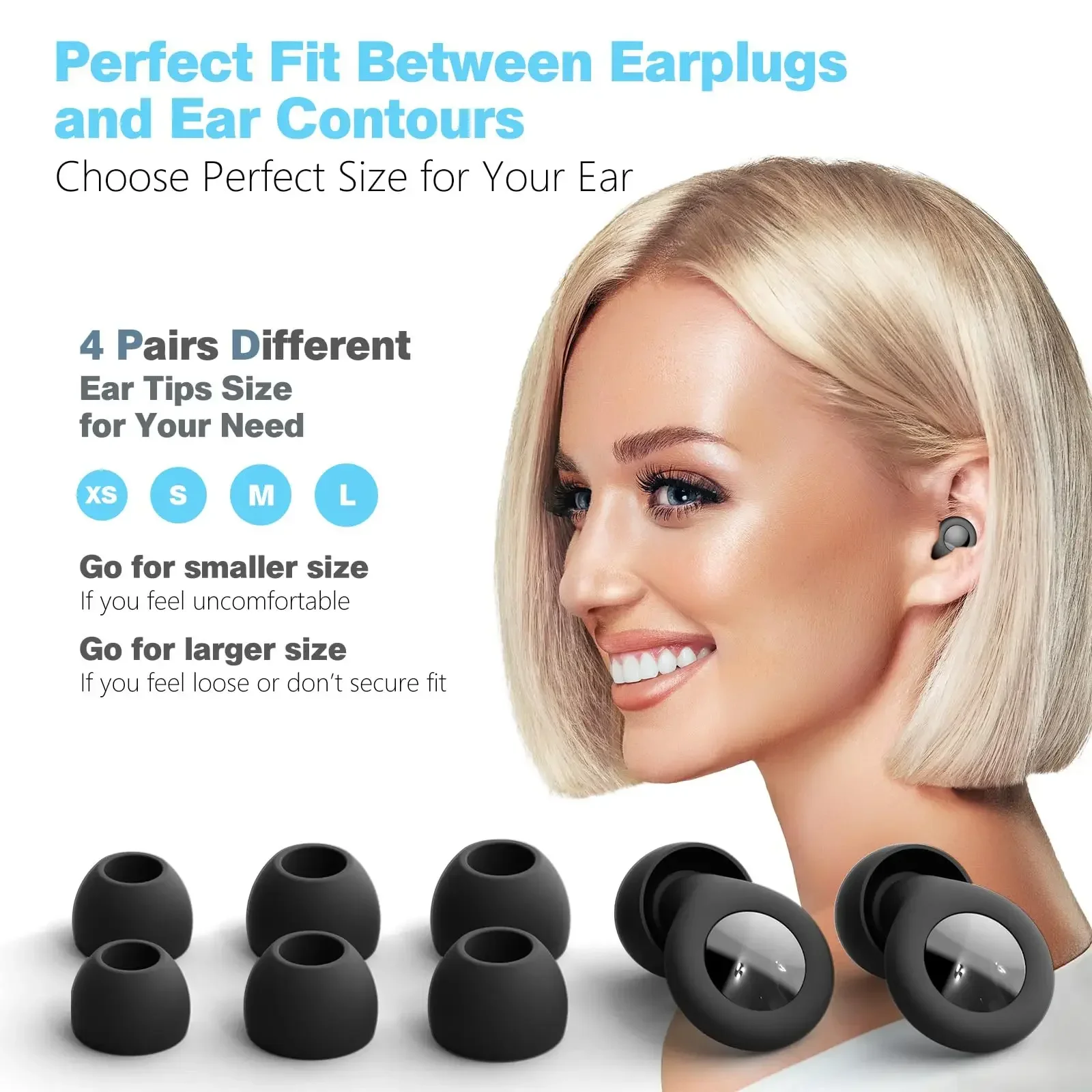 Silicone Ear Plugs For Sleeping NoiseCancelling Reusable Hearing Protection For Concerts Travel SwimmingStudyWork NoiseReduction