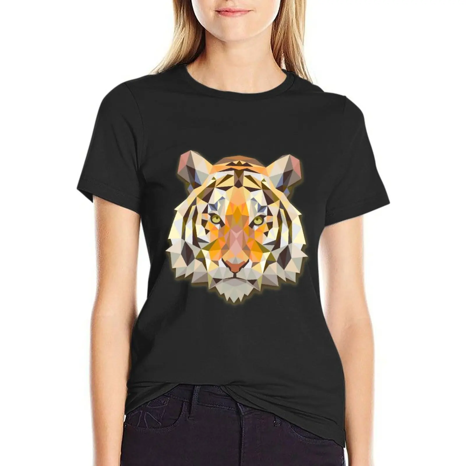 

tiger T-Shirt oversized lady clothes vintage clothes hippie clothes white t-shirt dress for Women sexy