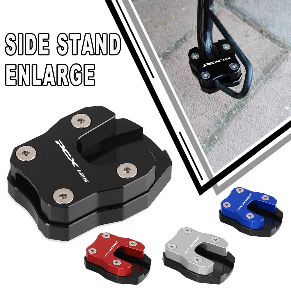 

Motorcycle Side Stand Pad Plate Kickstand Enlarger Support Extension For HONDA PCX125 PCX 125 2016 -2023 2022 2021 2020 2019