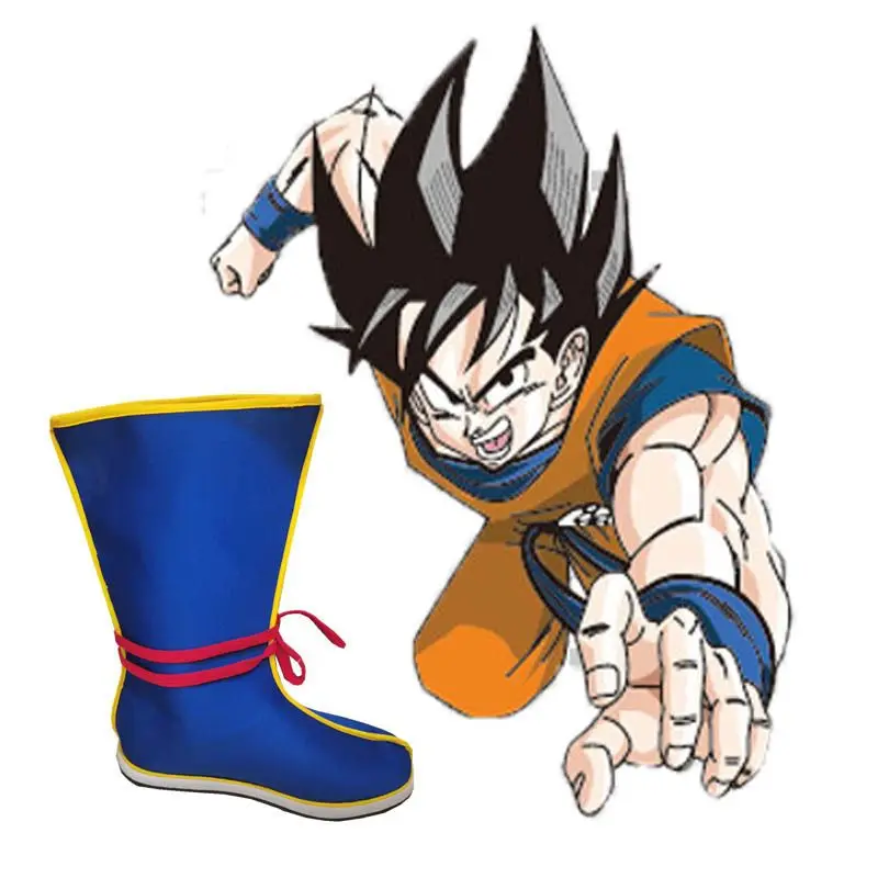 Dragon Ball Son Goku Cosplay Shoes Anime Cos Boots Costumes Props Cartoon Halloween Christmas Party High Top Shoes Accessories