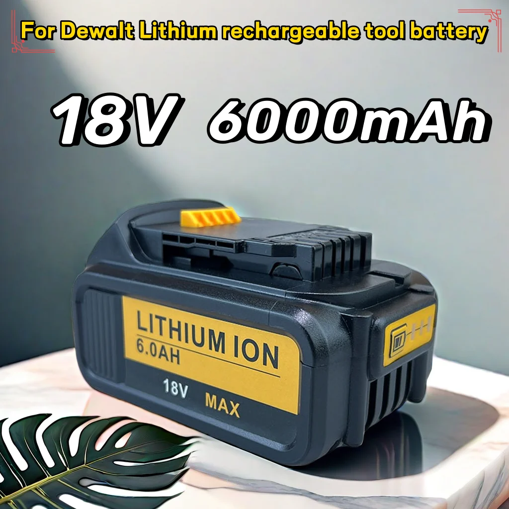 

18V 6Ah MAX Lithium Battery Power Tool Replacement For DeWalt DCB184 DCB181 DCB182 DCB200 20V 6A 8A 12A 18V 20V Lithium Battery