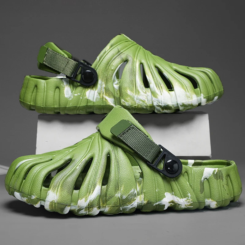 موسم گرما کے مردوں کے چپل پلیٹ فارم کیموفلاج سینڈل آؤٹ ڈور گارڈن شوز آرام دہ چپل فلپ فلاپ آرام دہ اور پرسکون گھریلو جوتے جوڑے کے لیے